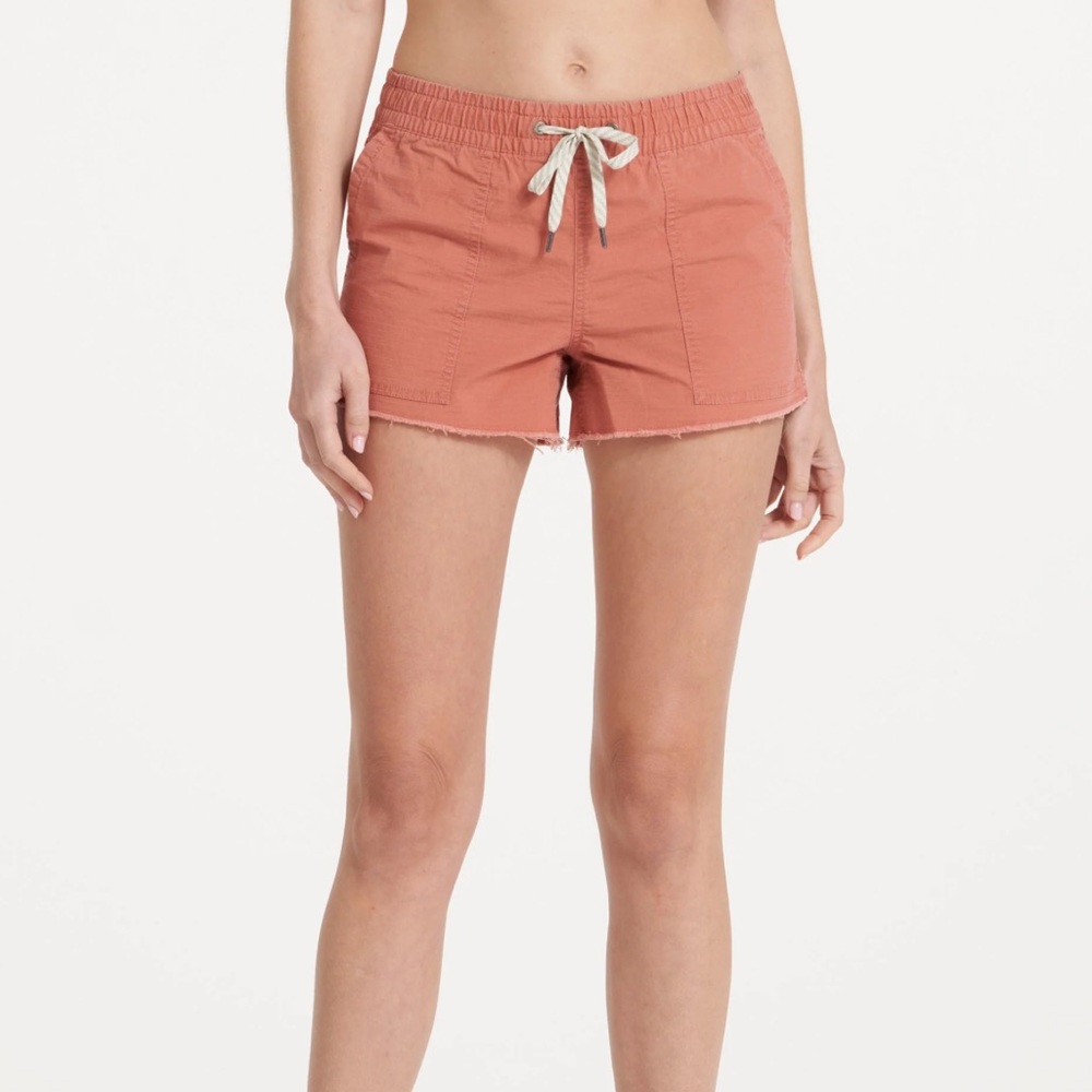Vuori Orange rip stop Athletic Shorts Elastic Waistband